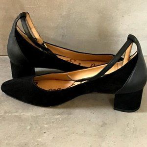 Sam Edelman Black Leather & Suede Pumps, size 9